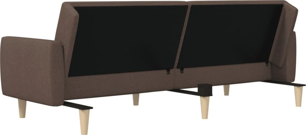 Dvivietė sofa-lova, taupe spalvos, audinys