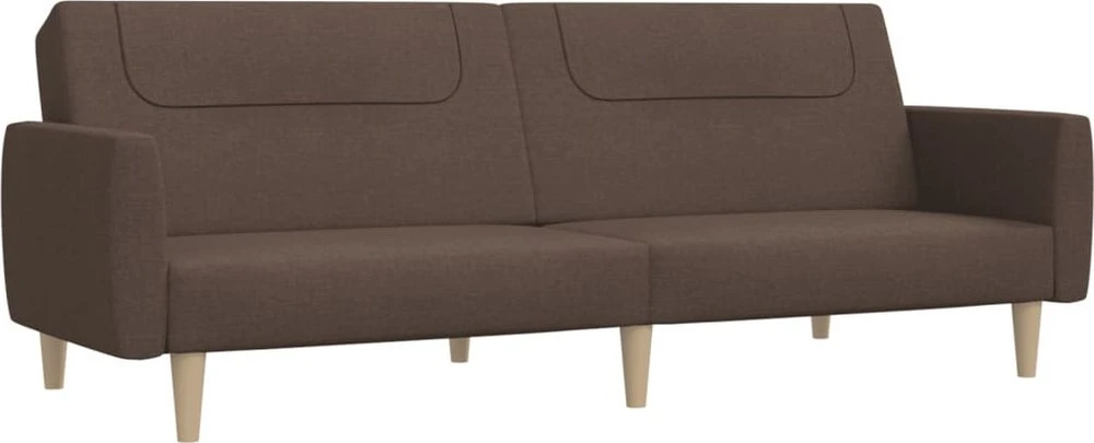 Dvivietė sofa-lova, taupe spalvos, audinys