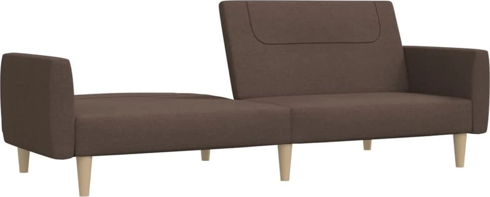 Dvivietė sofa-lova, taupe spalvos, audinys