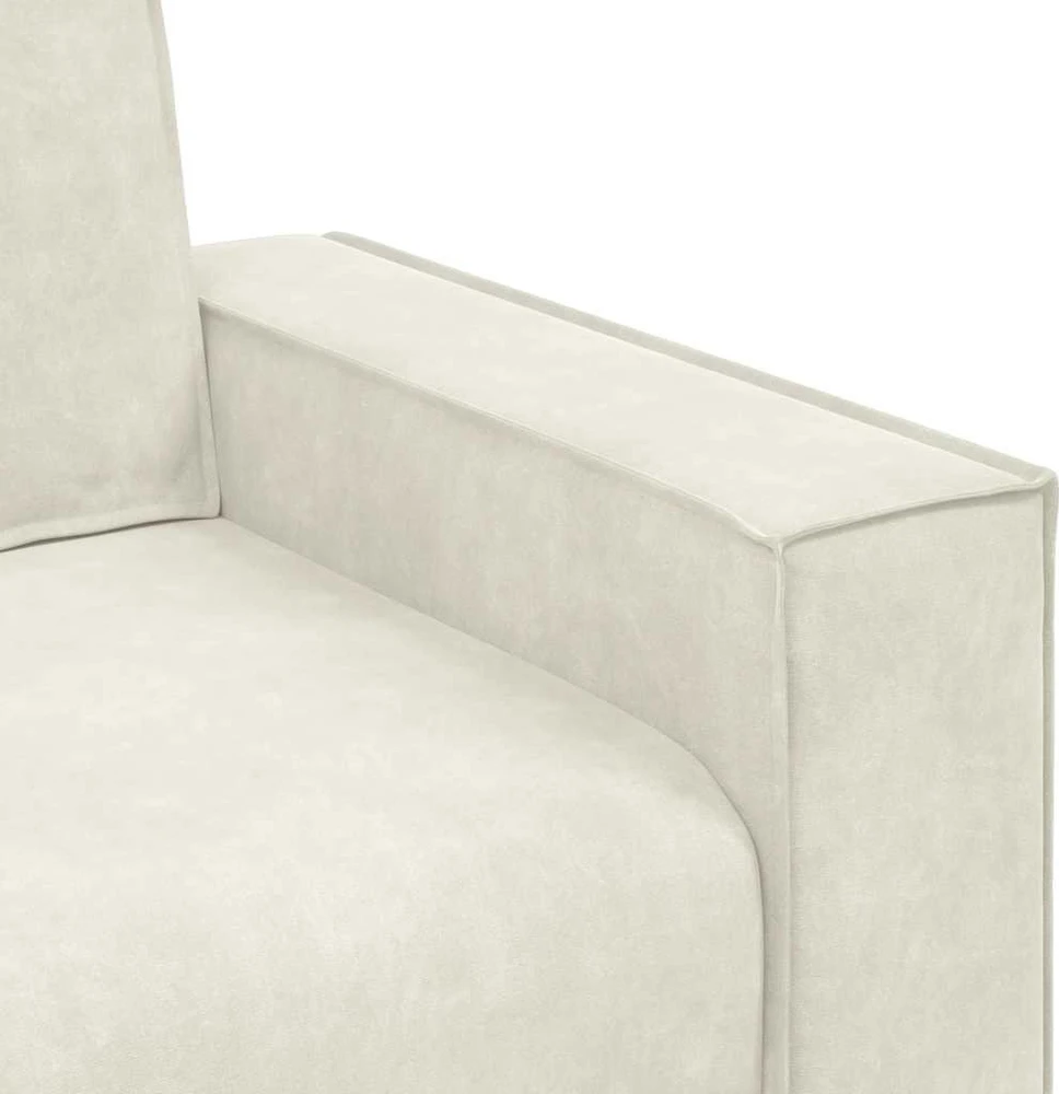 Dvivietė sofa, kreminės spalvos, 180x78x84 cm, aksominė