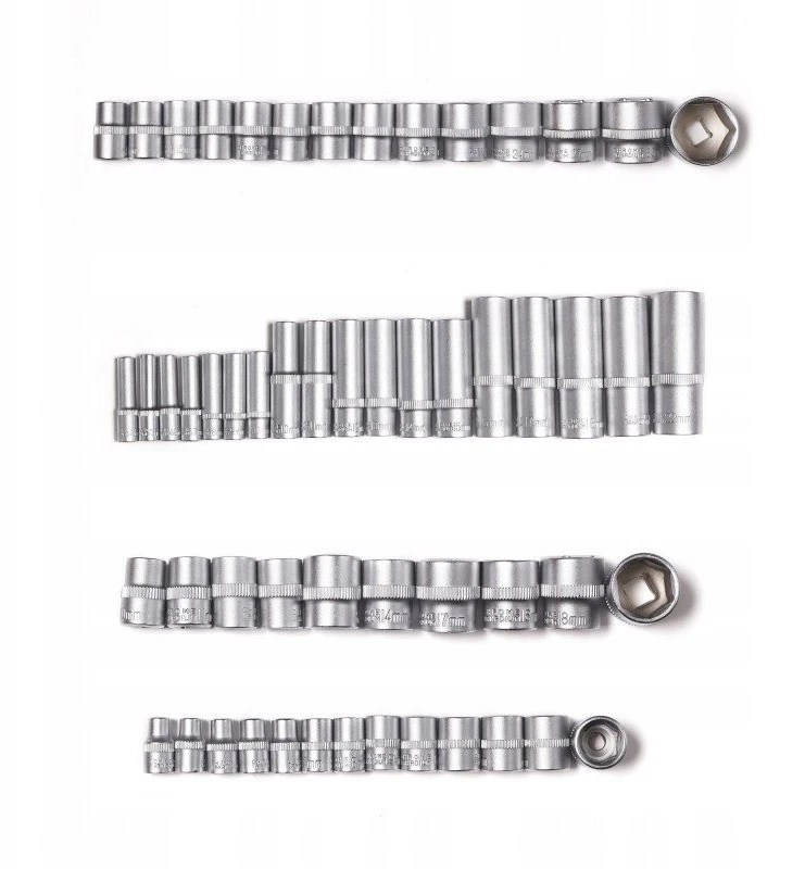 Įrankių rinkinys Įrankių rinkinys 216el. 1/4", 3/8" i 1/2" (6-kątnych) (4-32mm)