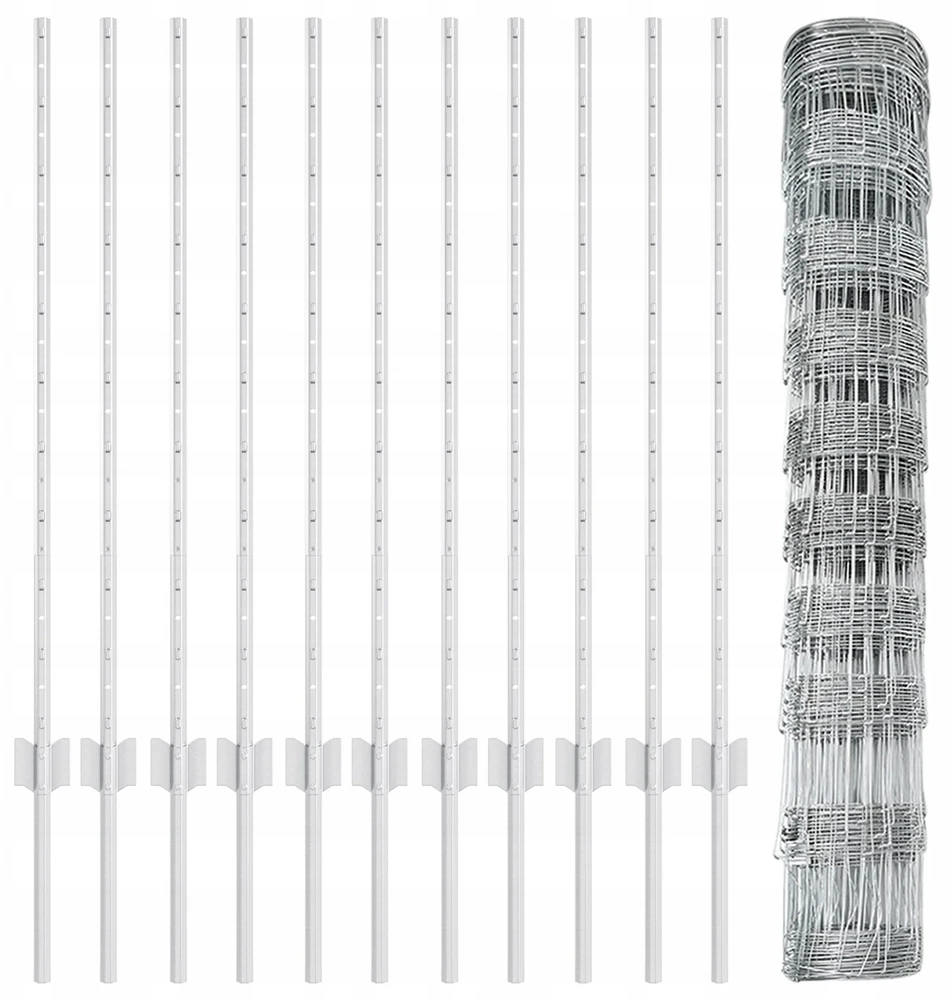 Lauko laukinė tvora su stulpais 25 x 1 m Galvanizuotas plienas