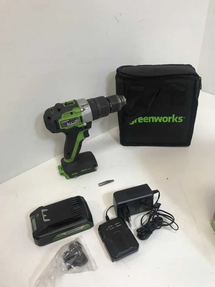 Gręžtuvas-suktuvas Greenworks GD24DD60K2 24 V 1 x 2 Ah akumuliatorius