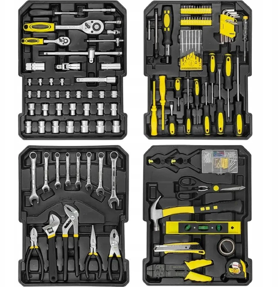 Įrankių rinkinys Įrankių rinkinys 246el. 1/4" i 1/2" (4-21mm) (6-kątnych) su lagaminu na kółkach