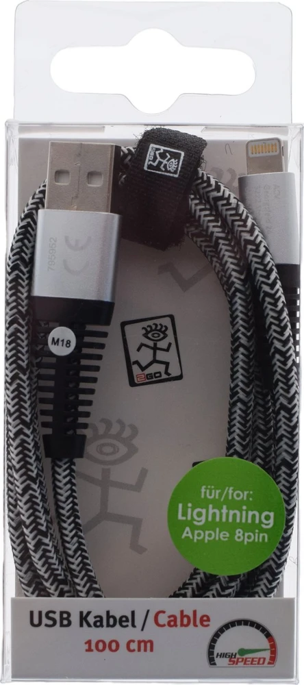2GO Datenkabel USB laidas - sidabrinis - 100cm Apple 8-Pin