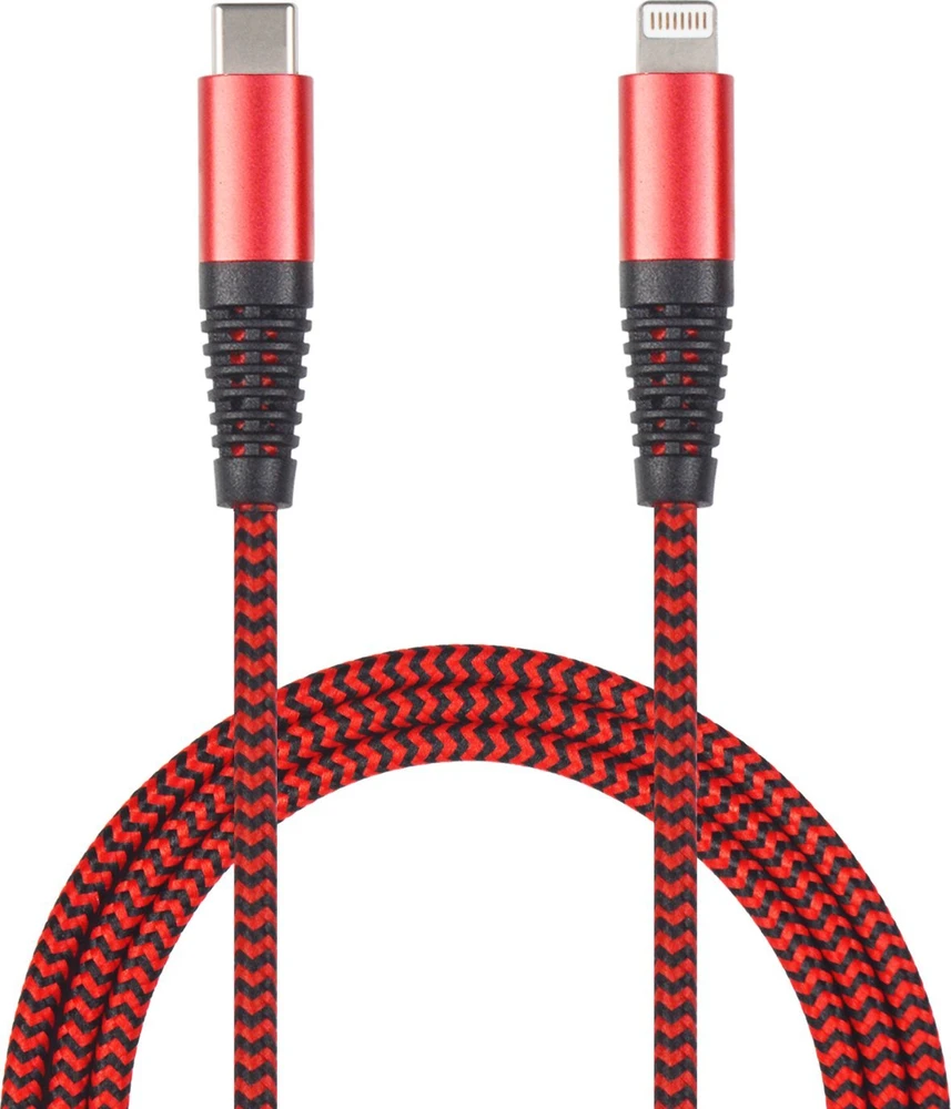 2GO USB laidas Datenkabel-raudona-100cm, skirtas Apple 8-Pin USB Type-C