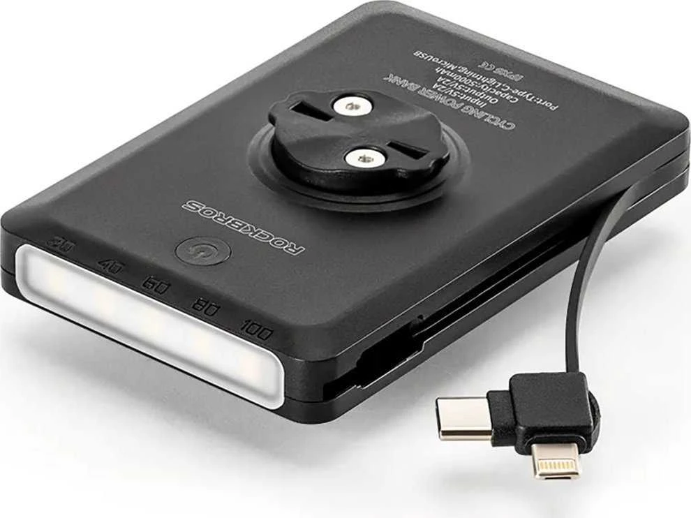 Rockbros JP008 priekinis dviračio žibintas prekystaliui su išorine baterija 5000mAh 150lm IPX6 &8211; juodos spalvos
