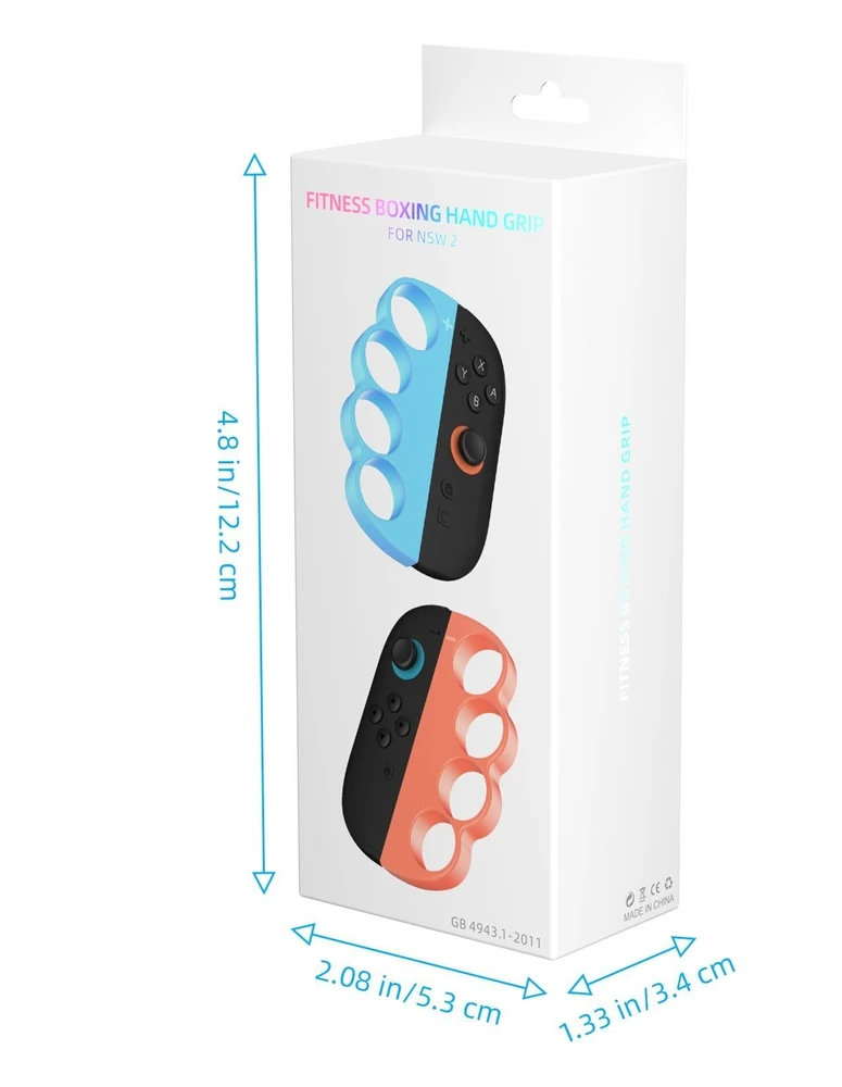 JYS 2x Bokserski laikiklis JYS-NS2298, skirtas Joy-con Nintendo Switch 2 / NSW2 / Fitness Boxing, mėlynas - oranžinis (SB11089)