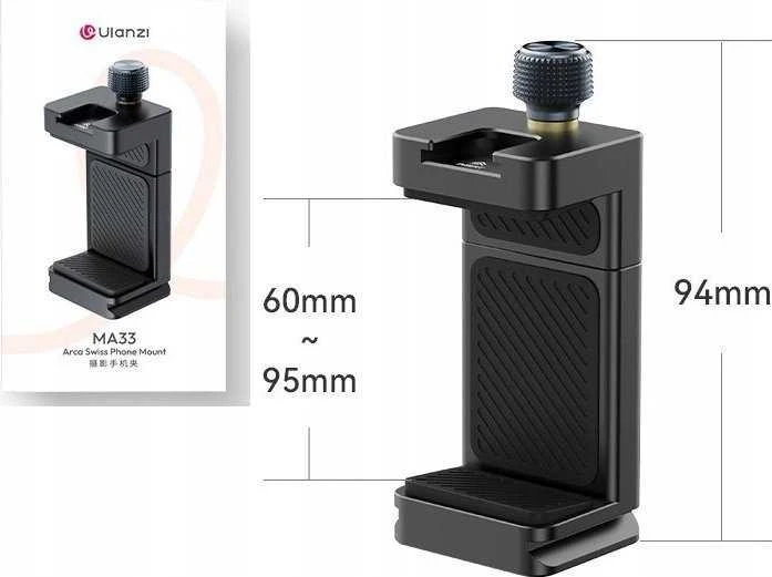 Laikiklis 2x Stopka Iso 1/4" Arca Swiss Uka Na Telefonas Išmanusis telefonas / Ulanzi / Ma33