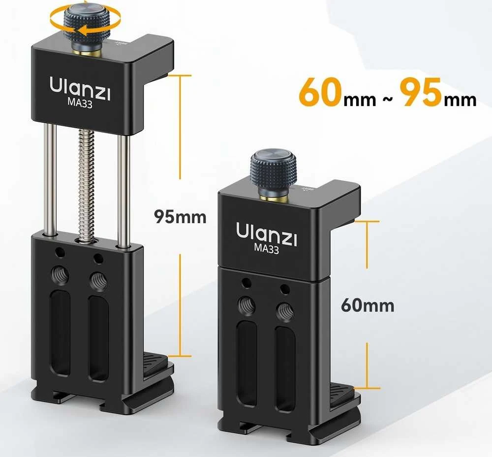 Laikiklis 2x Stopka Iso 1/4" Arca Swiss Uka Na Telefonas Išmanusis telefonas / Ulanzi / Ma33