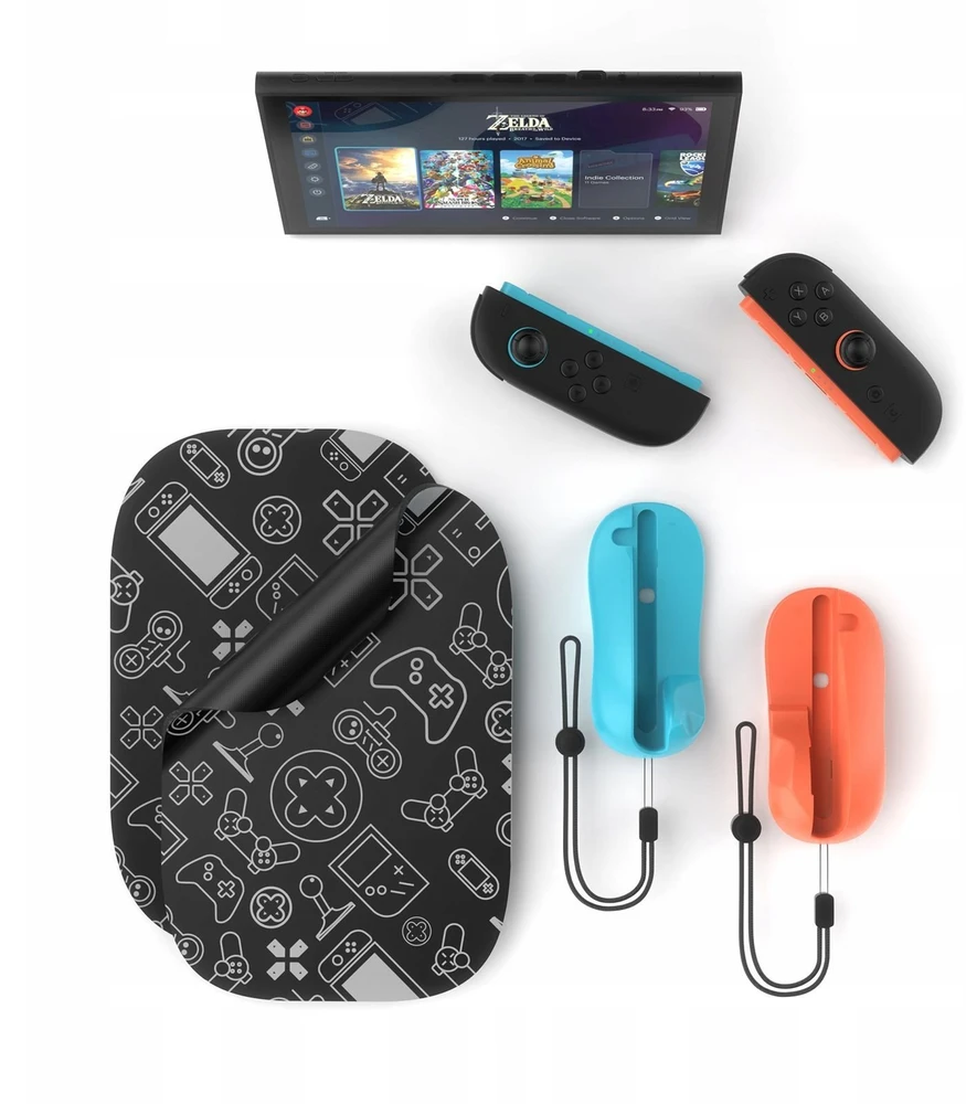JYS Myszka Laikiklis Mouse-mode NS2313-V4 na Joy-Con do Nintendo Switch 2 2x Oranžinė - Mėlyna (SB11077)