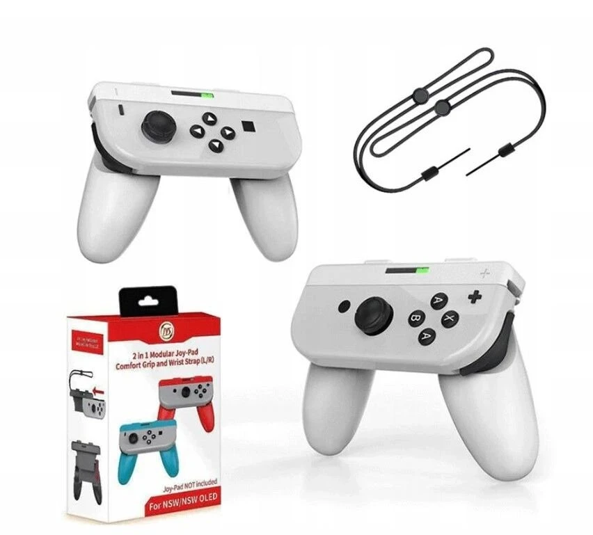 JYS 2x Rankenos Handgrip Joy-Con valdikliams Nintendo Switch / OLED JYS-NS226 Balta (SB11112)