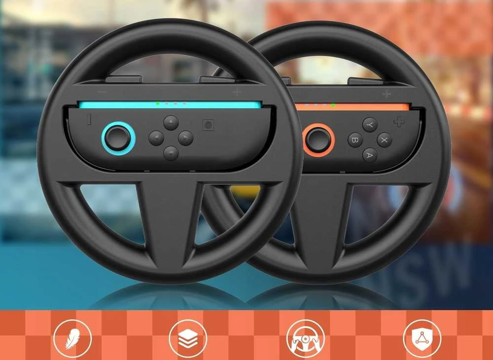 JYS Vairas Joy-con laikiklis Jys-ns2261 2x Nintendo Switch 2 Nsw2 Mario Kart Juodas (SB10007)