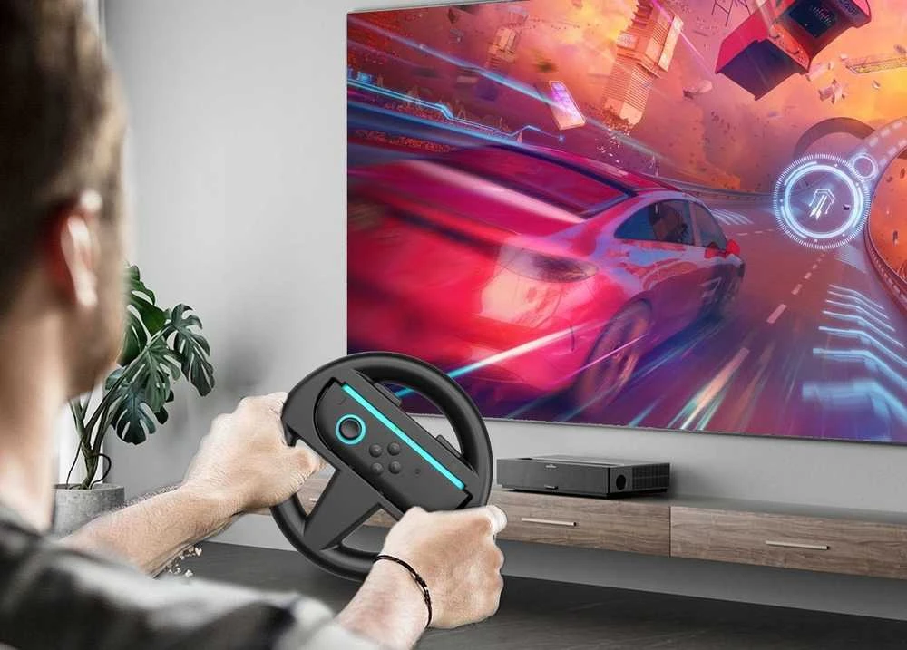 JYS Vairas Joy-con laikiklis Jys-ns2261 2x Nintendo Switch 2 Nsw2 Mario Kart Juodas (SB10007)