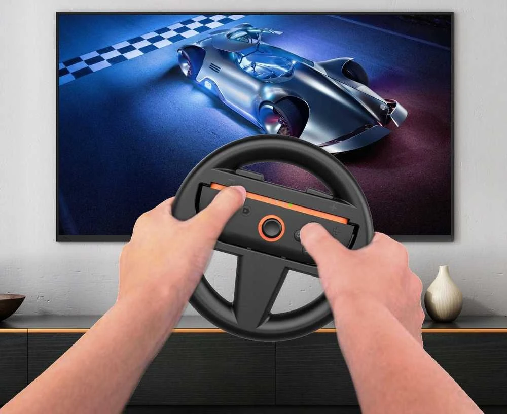 JYS Vairas Joy-con laikiklis Jys-ns2261 2x Nintendo Switch 2 Nsw2 Mario Kart Juodas (SB10007)