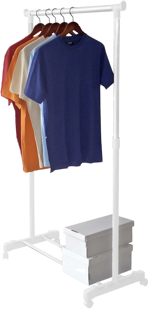 ORDINETT Drabužių lentyna "Deluxe" balta 88x43x98-175cm balta