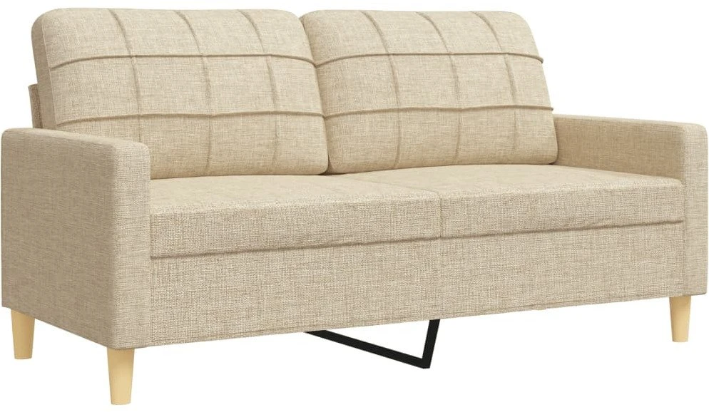 Sofa Sofos komplektas su pagalvėmis/pakoja, 3 dalių, kreminė