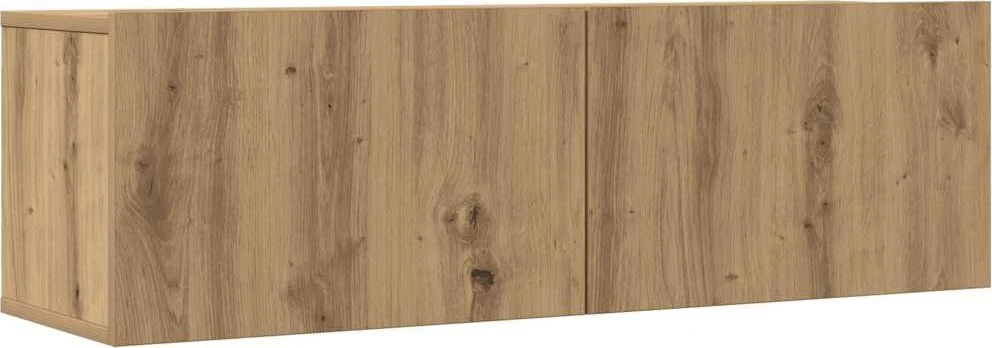 TV staliukas 3 dalių sieninis televizoriaus spintelės komplektas Artisan Oak