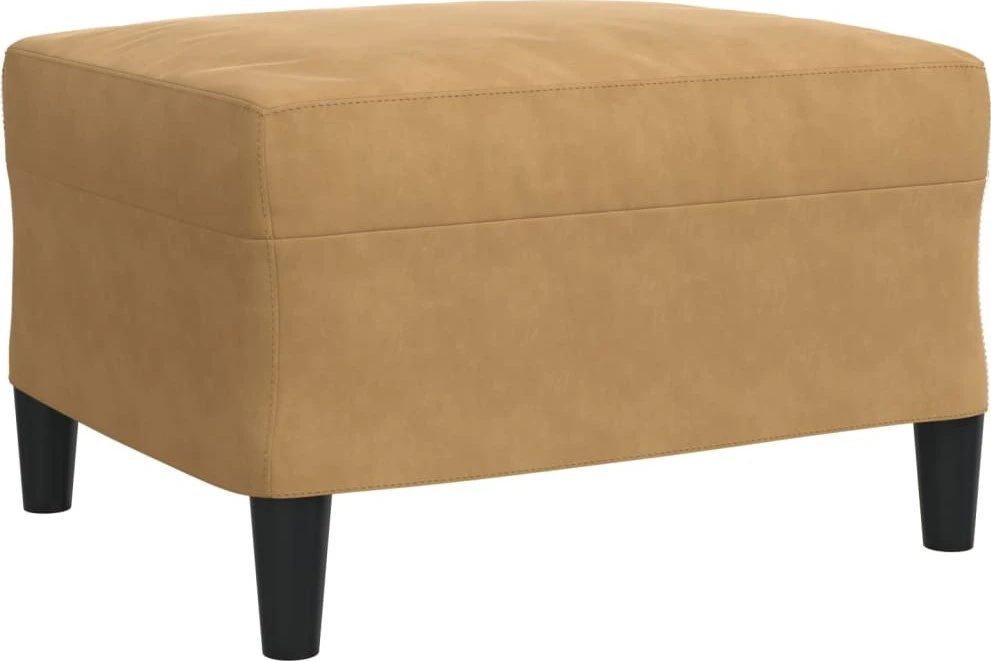 Sofa Sofos komplektas su pagalvėlėmis, 3 dalių, rudas, aksomas