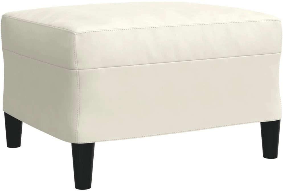 Sofa Sofos komplektas su pagalvėlėmis, 3 dalių, kreminis, aksomas