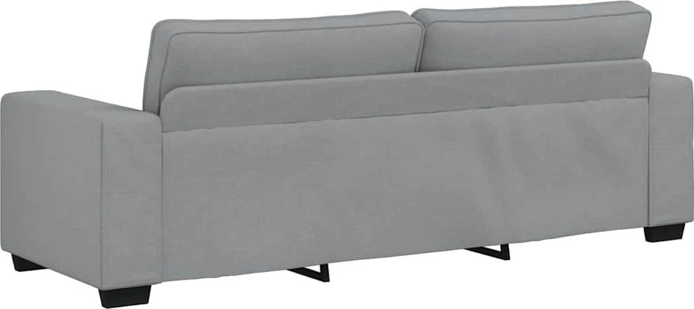 Sofa 3 dalių sofos komplektas su pagalvėlėmis, šviesiai pilkas audinys