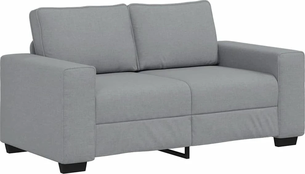 Sofa 3 dalių sofos komplektas su pagalvėlėmis, šviesiai pilkas audinys