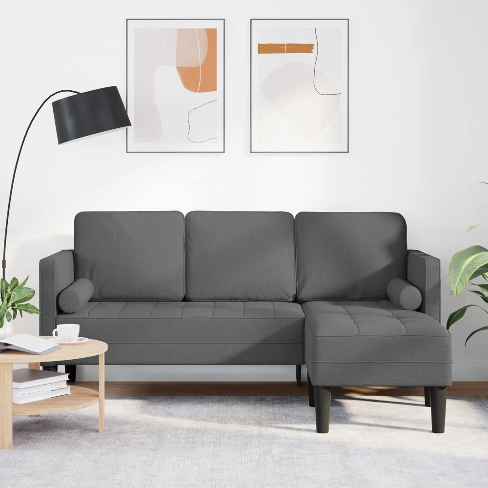 Sofa Sofos komplektas Tamsiai pilka 173 x 131 x 67 cm Poliesteris