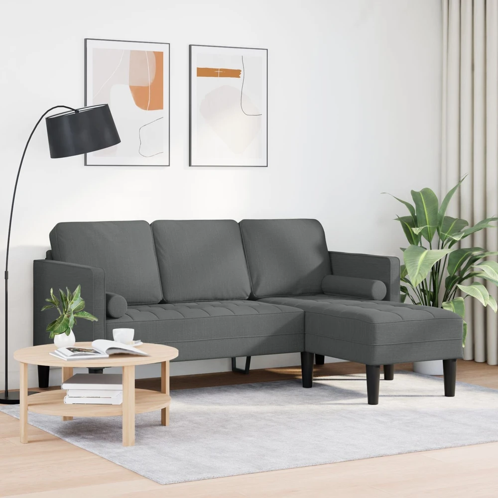 Sofa Sofos komplektas Tamsiai pilka 173 x 131 x 67 cm Poliesteris