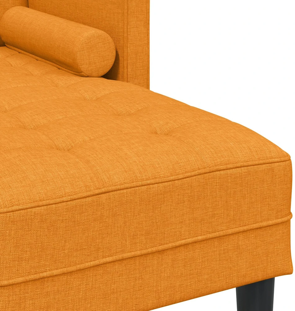 Sofa Sofos komplektas su pagalve Tamsiai geltona Poliesteris