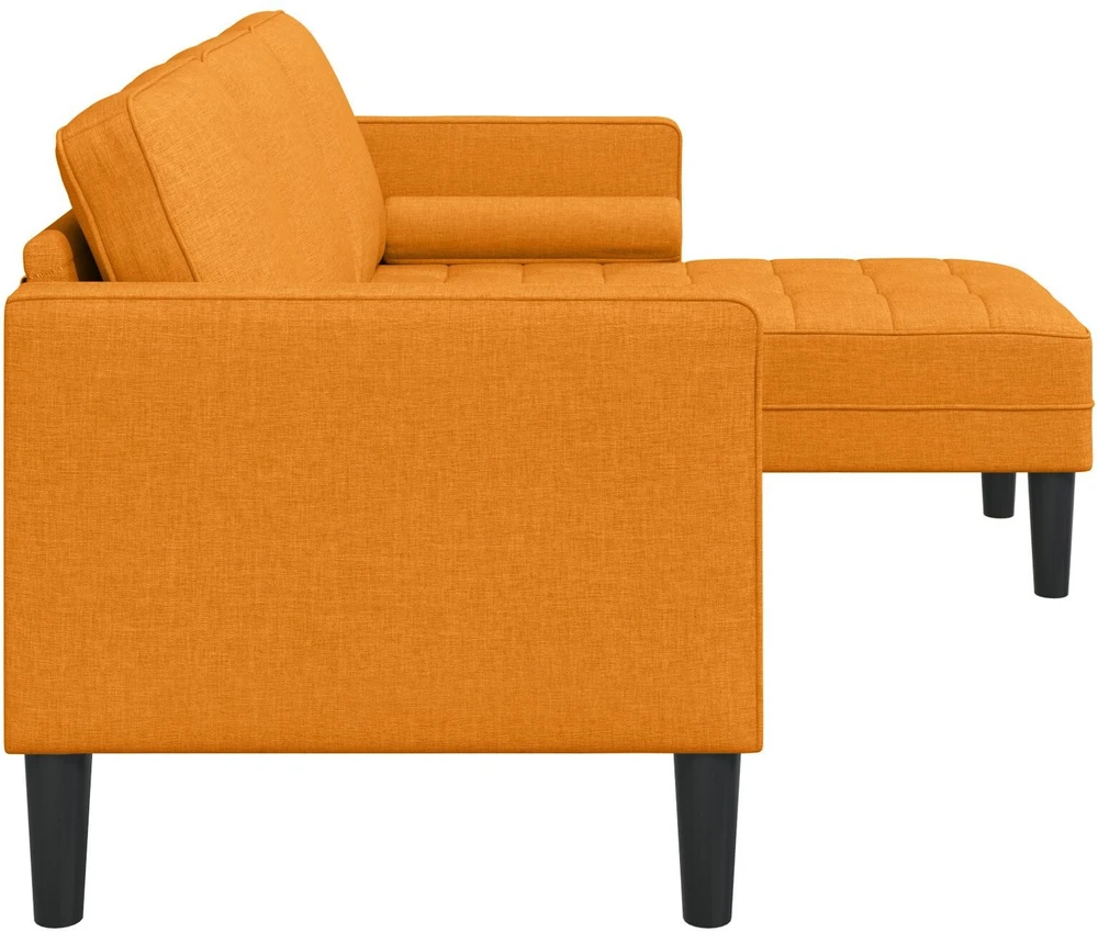 Sofa Sofos komplektas su pagalve Tamsiai geltona Poliesteris