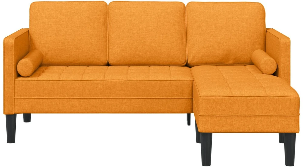 Sofa Sofos komplektas su pagalve Tamsiai geltona Poliesteris