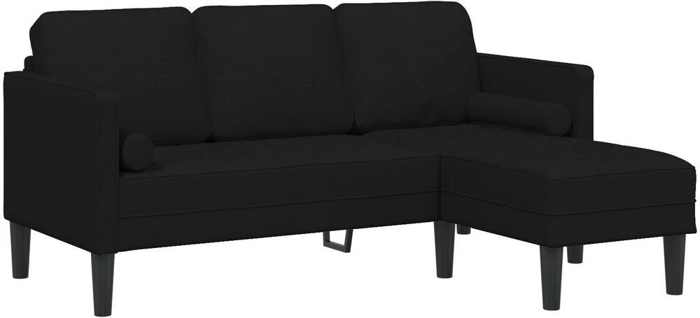 Sofa Sofos komplektas Juoda 173 x 131 x 67 cm Poliesteris