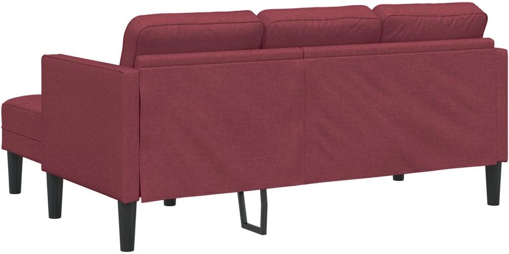 Sofa Sofos komplektas Vyno raudona 173 x 131 x 67 cm Poliesteris
