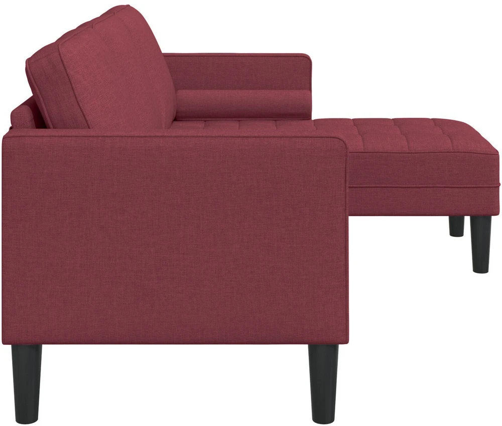 Sofa Sofos komplektas Vyno raudona 173 x 131 x 67 cm Poliesteris