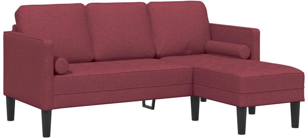 Sofa Sofos komplektas Vyno raudona 173 x 131 x 67 cm Poliesteris