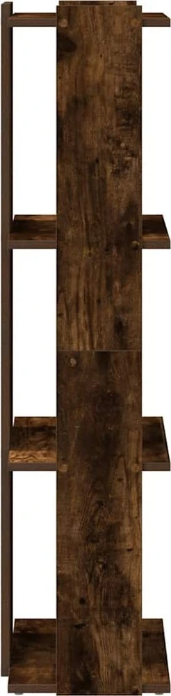 Knygų spinta, 3 aukštų, dūminio ąžuolo, 60x30x120cm, mediena