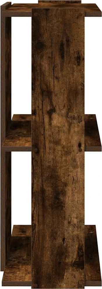 Knygų spinta, 3 aukštų, dūminė, 60x30x80cm, apdirbta mediena