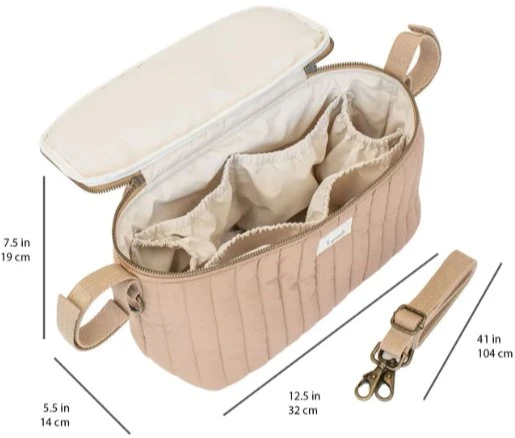 3 Sprouts 3 Sprouts Opbevaringskurv til klap- og barnevogn (Organizer), Quilt/Sennep