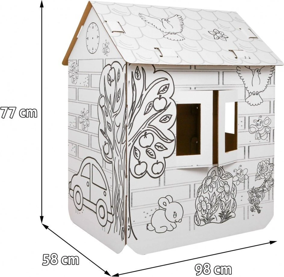 Neo Pilot House XXL with a car 3D knyga spalvinimui vaikams