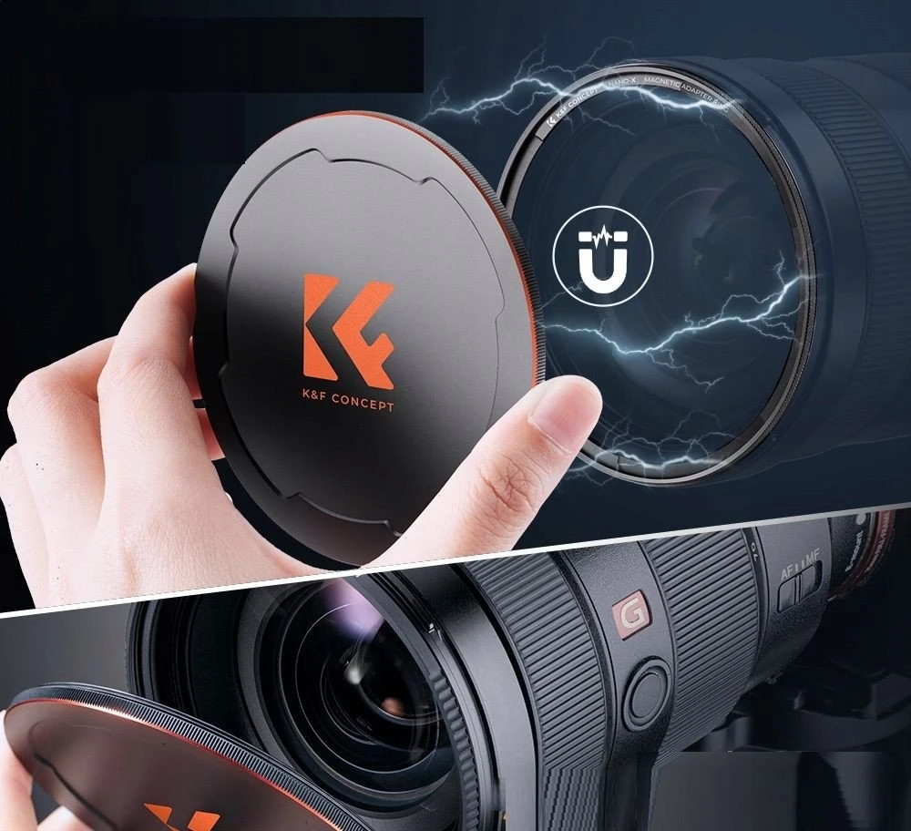 3 viename poliarizacinių filtrų rinkinys su magnetiniu žiedu, K&F dangteliu, 55 mm / SKU.1702