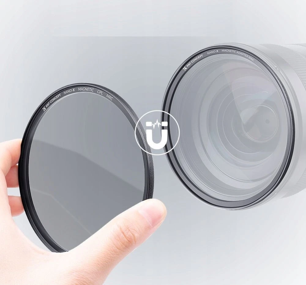 3 viename poliarizacinių filtrų rinkinys su magnetiniu žiedu, K&F dangteliu, 55 mm / SKU.1702