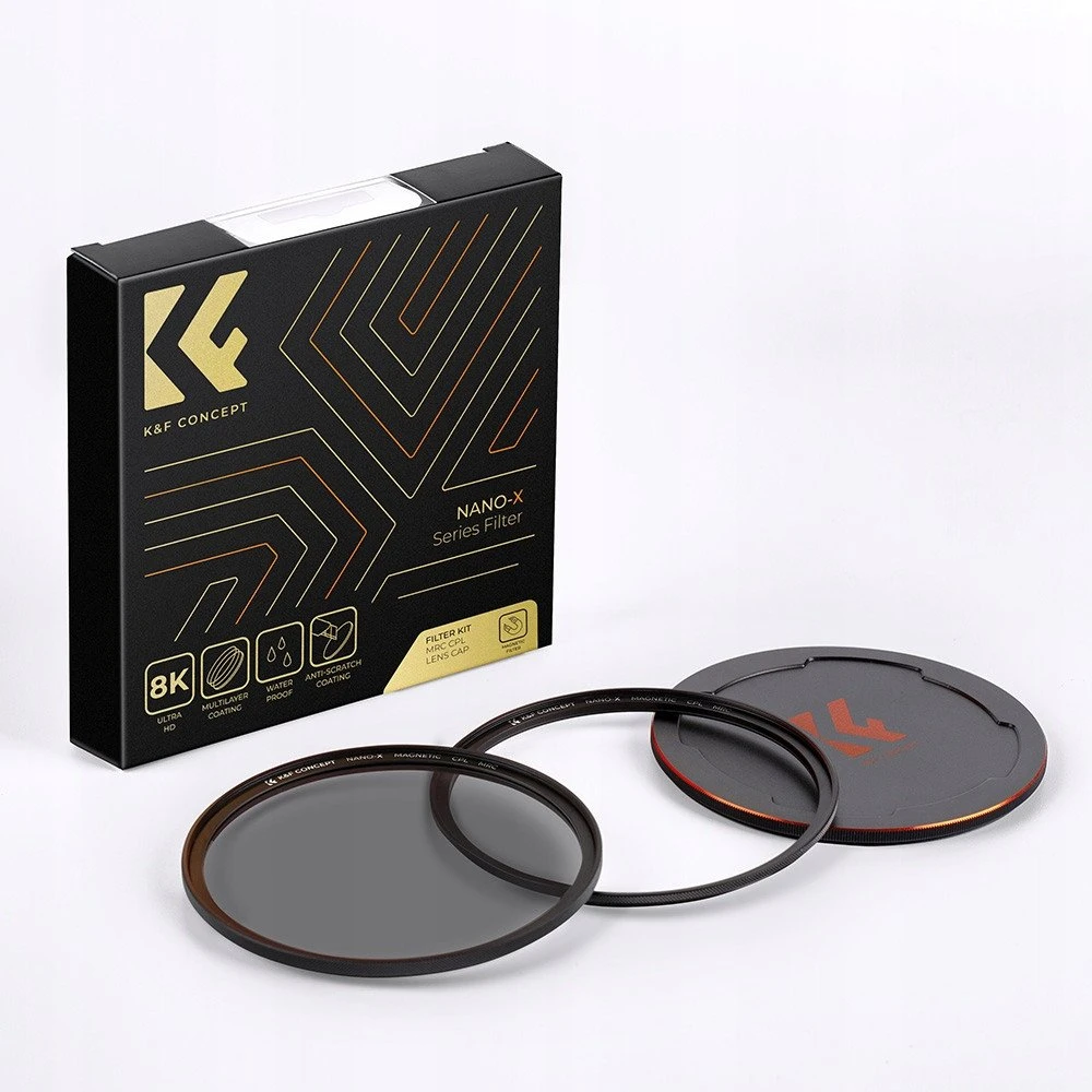 3 viename poliarizacinių filtrų rinkinys su magnetiniu žiedu, K&F dangteliu, 77 mm / SKU.1707