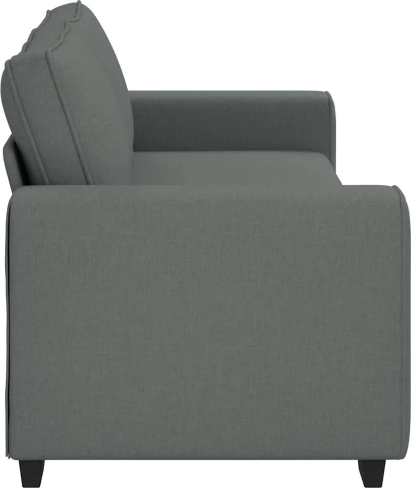 Trivietė sofa, tamsiai pilka, 220x77x82 cm, audinys