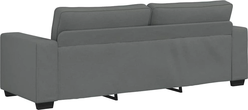 Trivietė sofa, tamsiai pilka, 220x77x82 cm, audinys