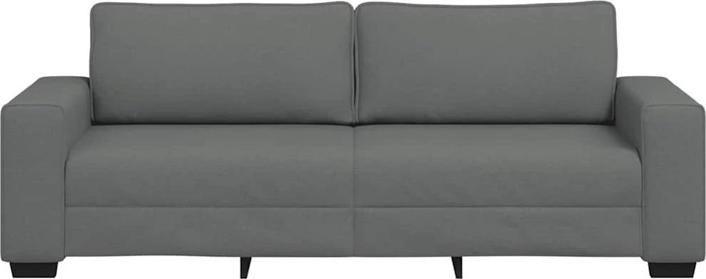 Trivietė sofa, tamsiai pilka, 220x77x82 cm, audinys