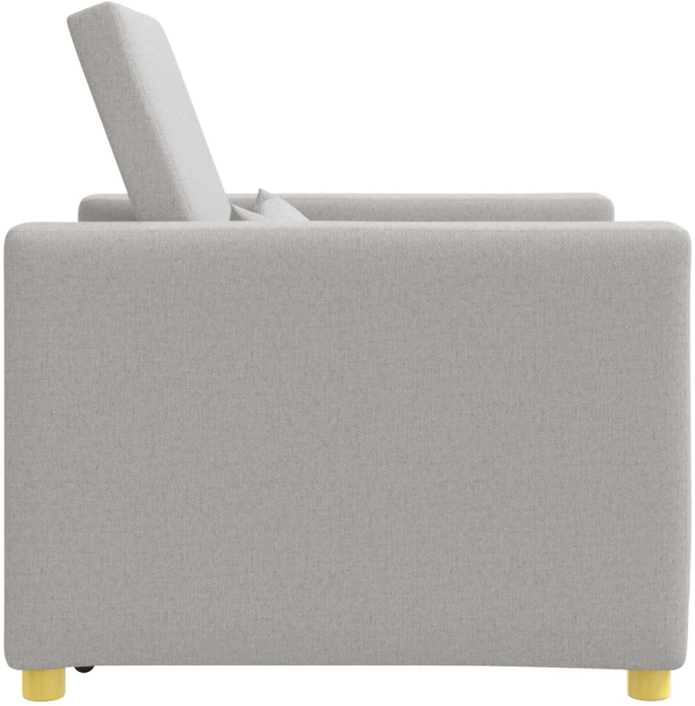 Ištraukiamas sofa-lova vienvietis su ratais Debesų pilka