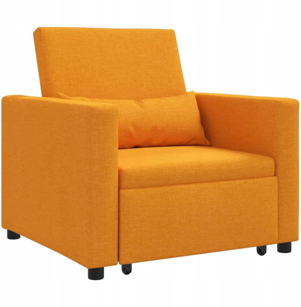 Ištraukiamas sofa-lova vienvietis Tamsiai geltona audinys
