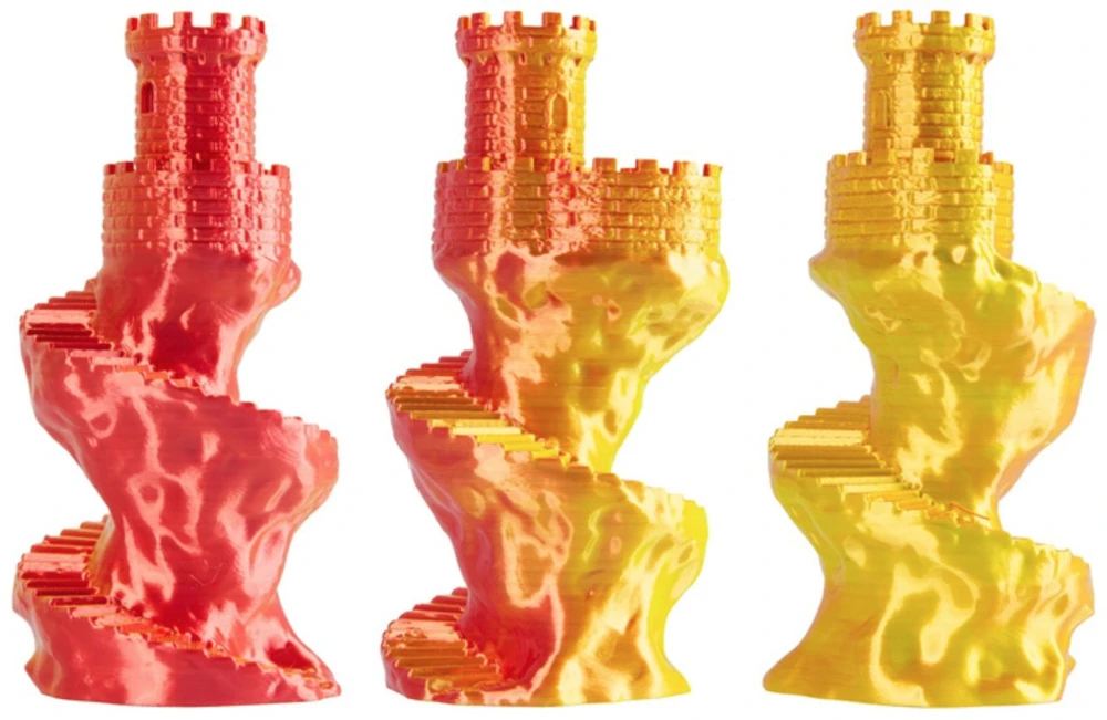 3D plastik PLA dwustronny Magic silk SOLAR FLARE (geltona, raudona) 1kg Spectrum