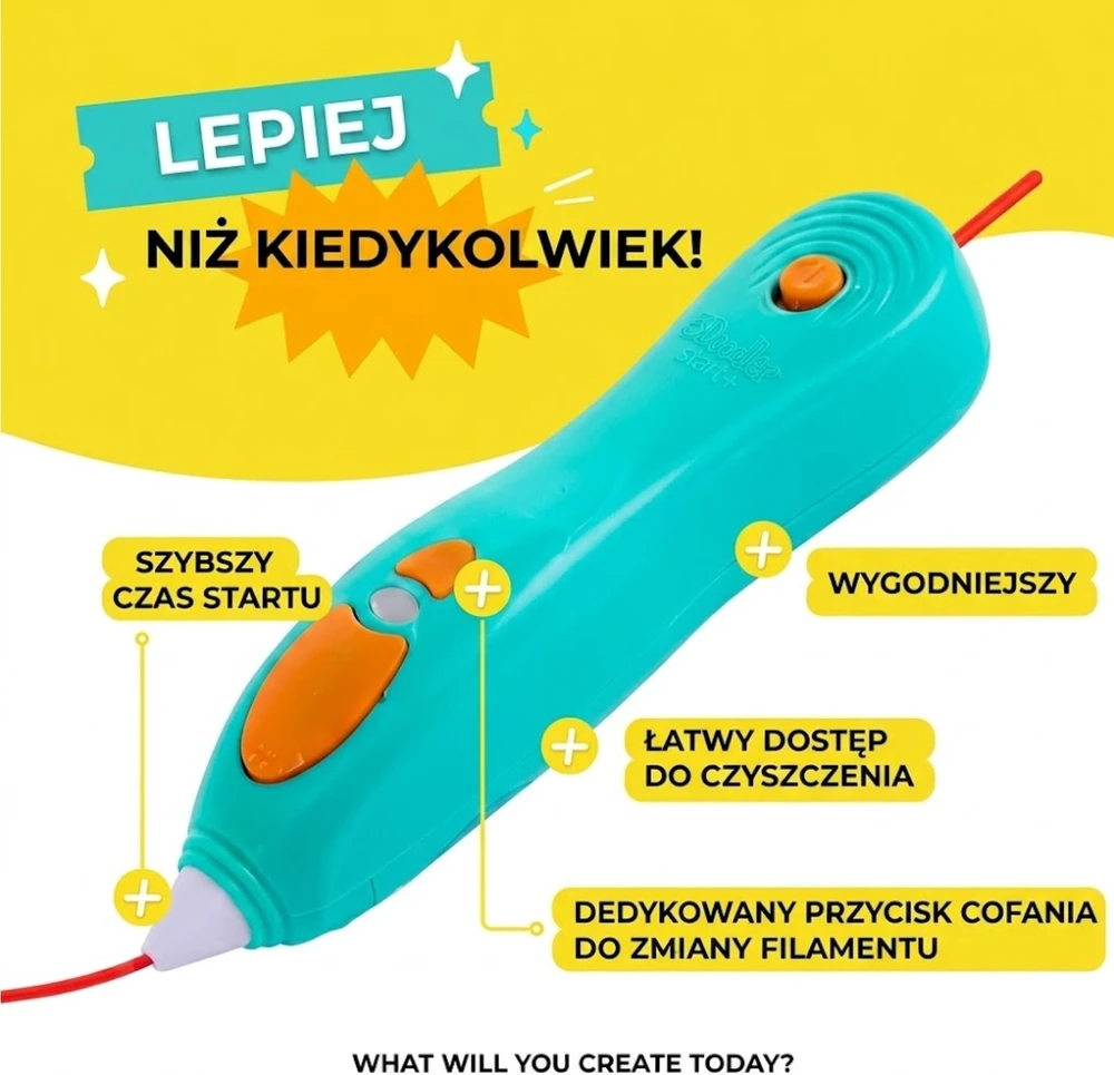 3D rašiklis 3Doodler Start+ su užpildų rinkiniu