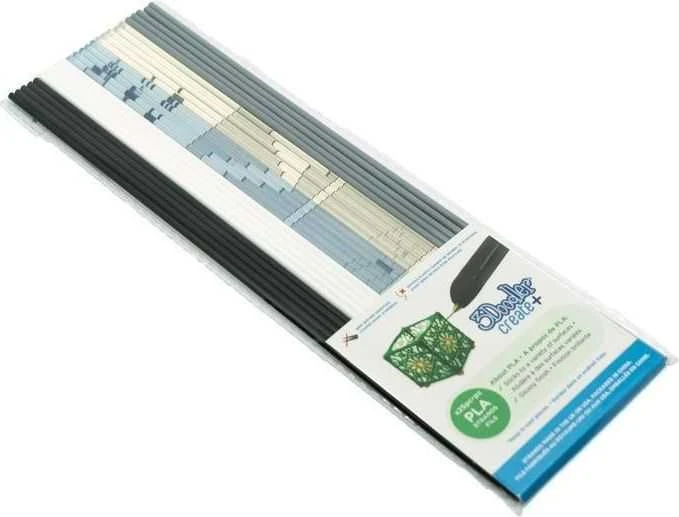 3Doodler for Create ir PRO | PLA | 3 mm | 25 vnt. | 5 spalvų derinys1